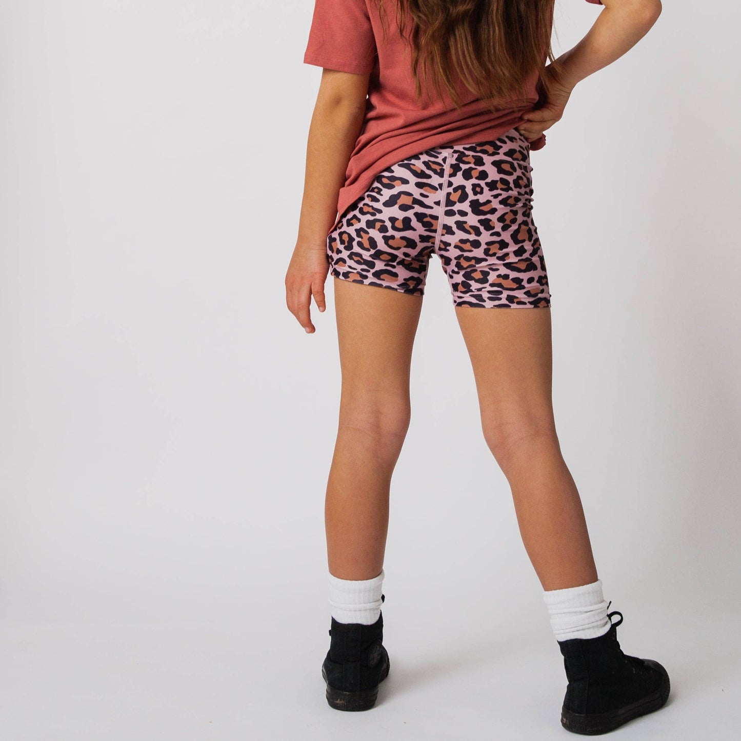 Girls Leopard Biker Short