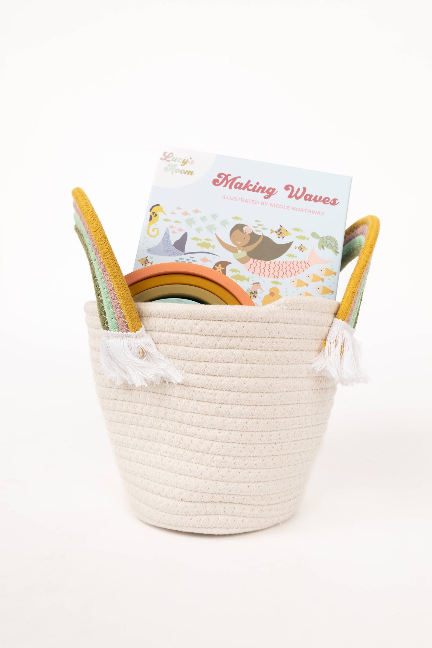 Rainbow Rope Gift Basket Children's Basket