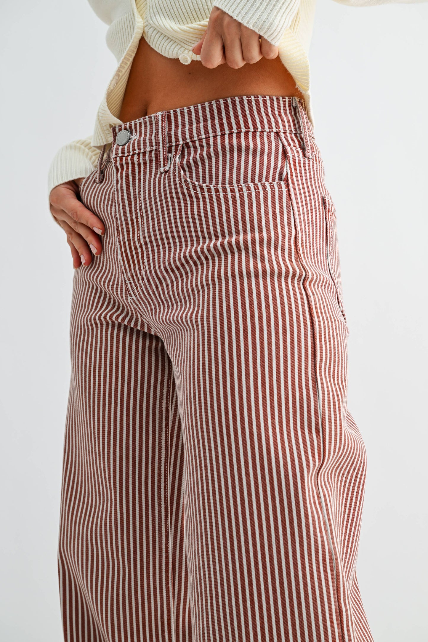 Spiced Brown Stripe Jean
