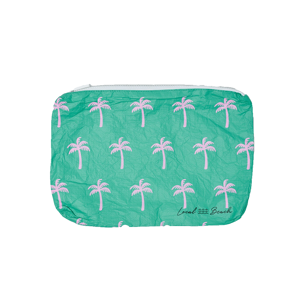 Green Neon Palms Pouch