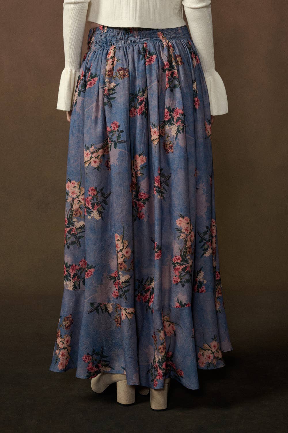 Drawstring Maxi Skirt