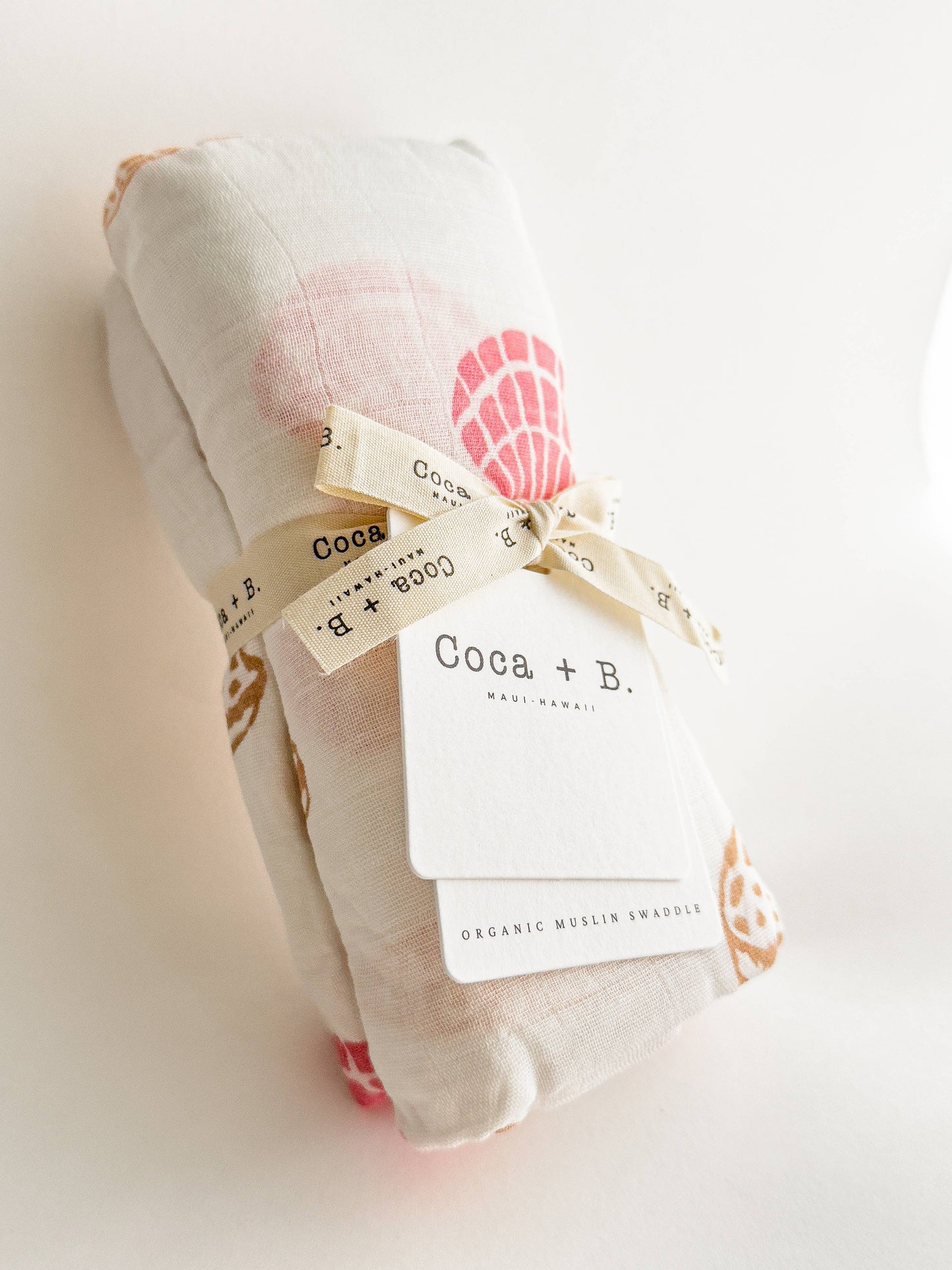 Seashell Print Organic Bamboo Swaddle