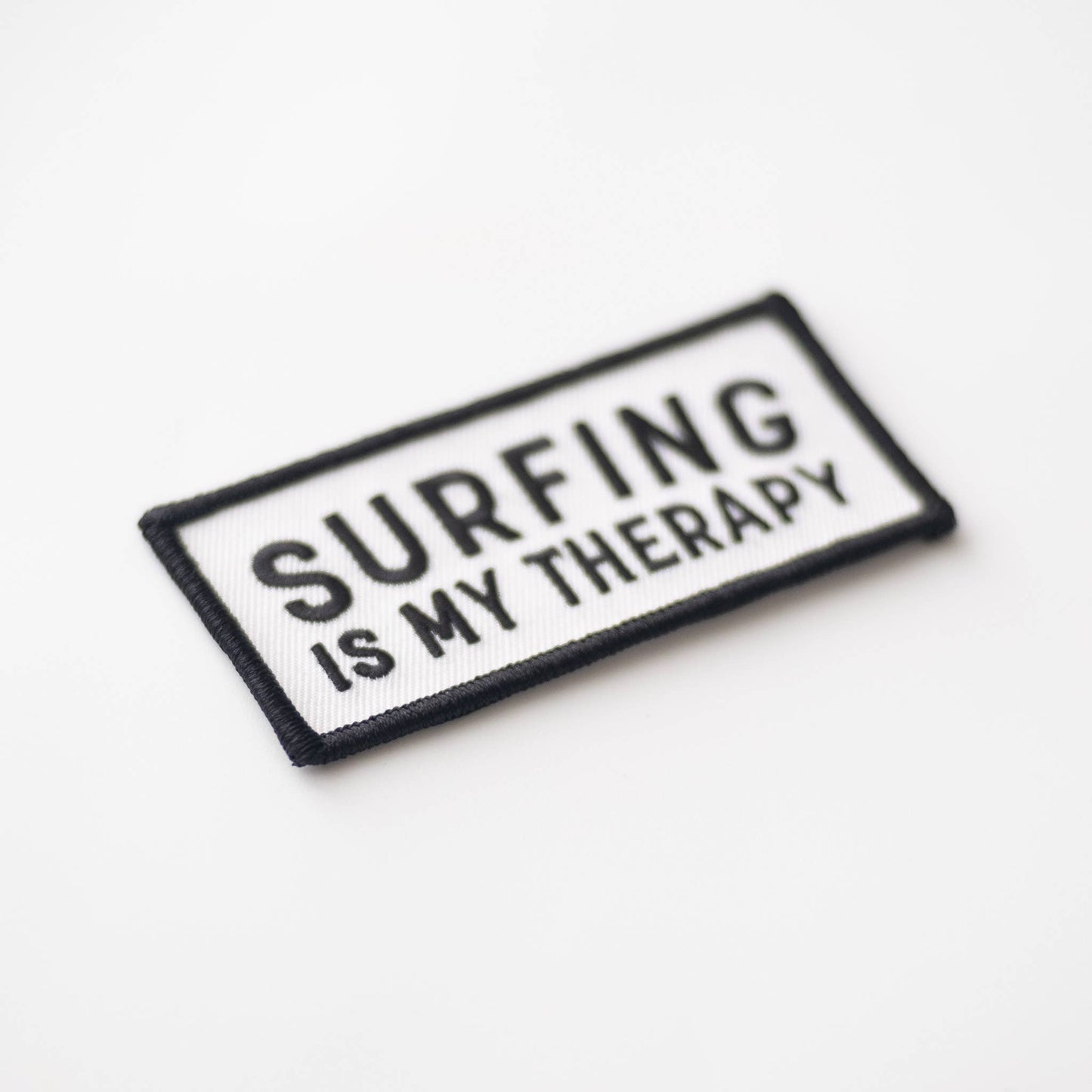 Surfing Is My Therapy Embroidered Iron on Patch