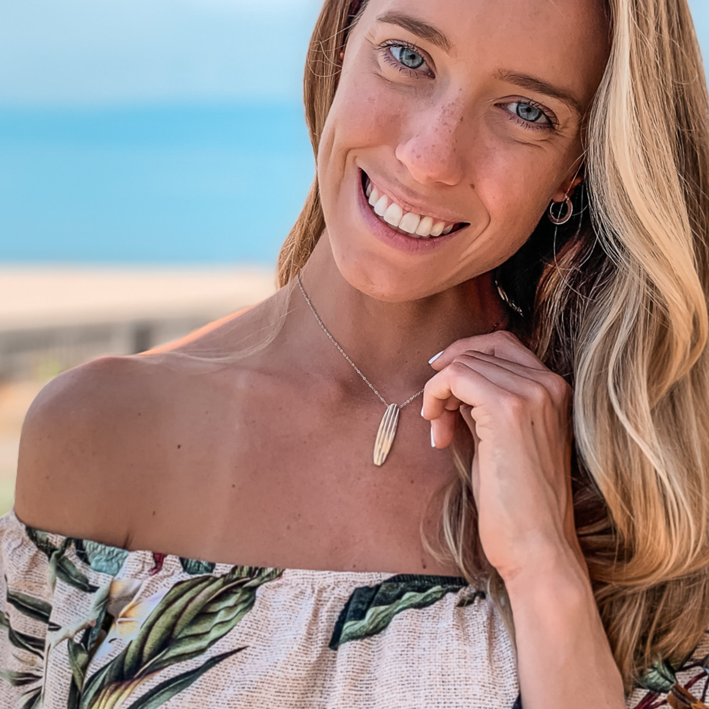 Longboard Surfboard Necklace