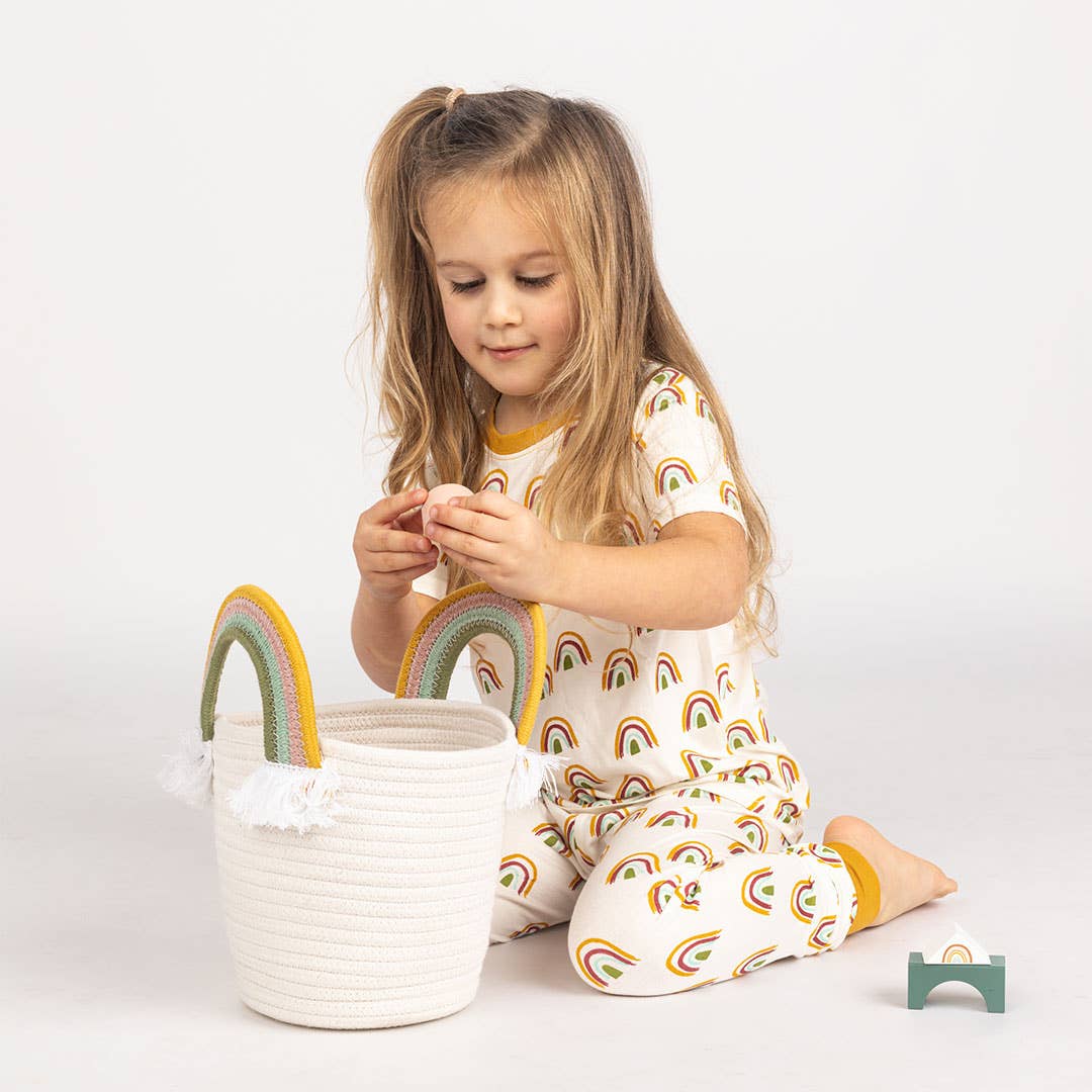 Rainbow Rope Gift Basket Children's Basket