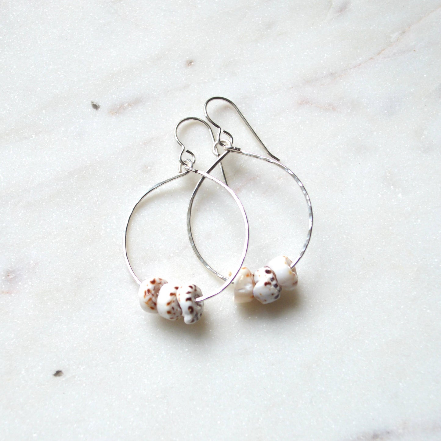 Triple Puka Shell Hoops