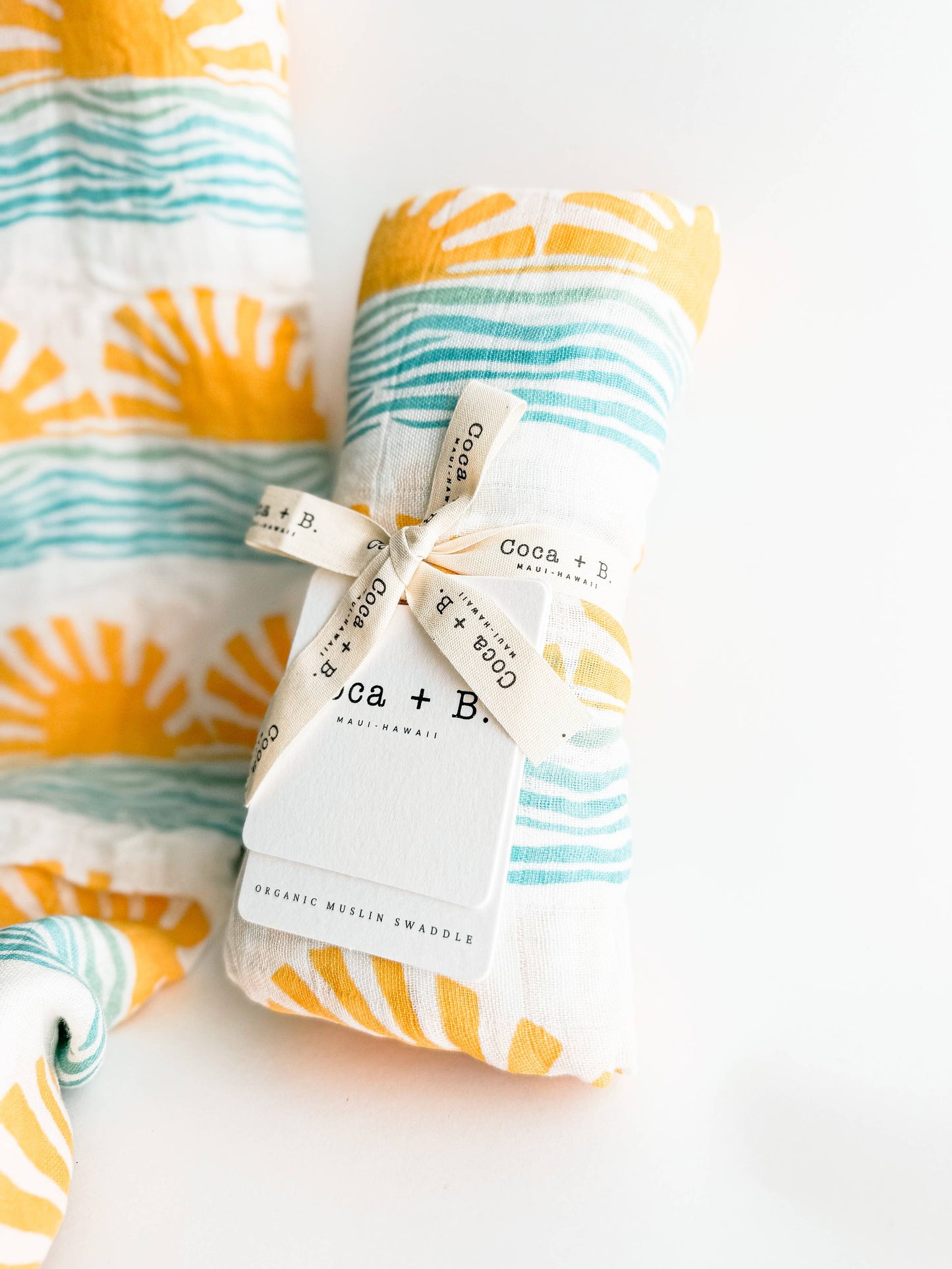 Sun + Wave Surfer Organic Bamboo Swaddle