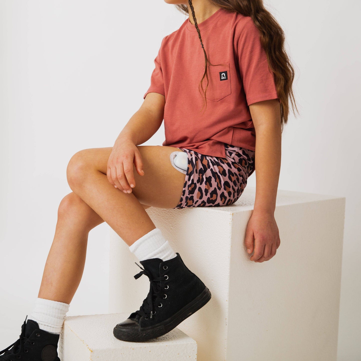 Girls Leopard Biker Short
