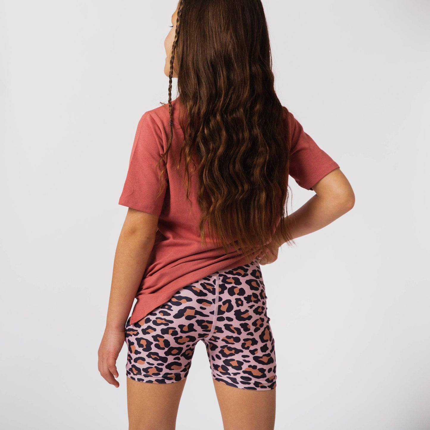 Girls Leopard Biker Short
