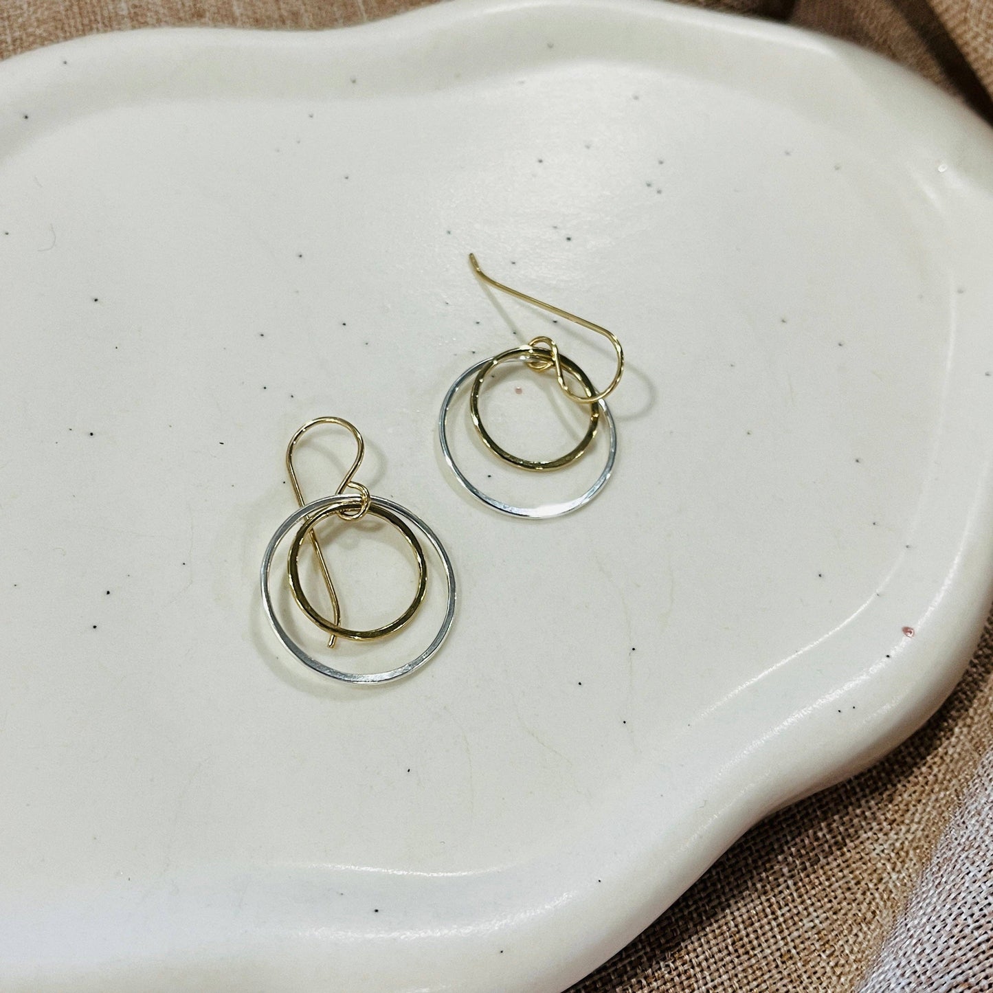 Mixed Metal Layer Earring