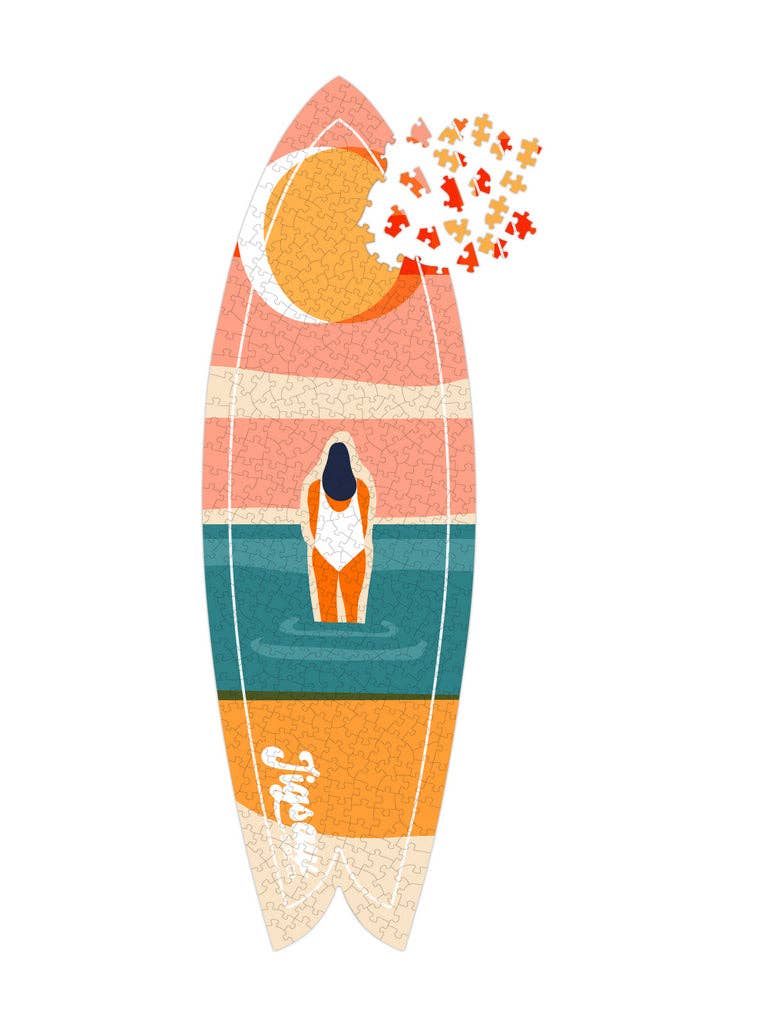 Sunset Gaze Surfboard Puzzle