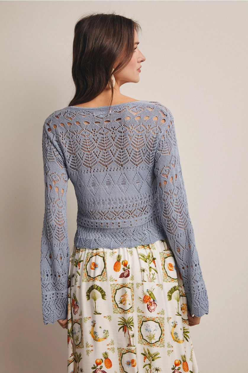 Crochet Tie Cardigan