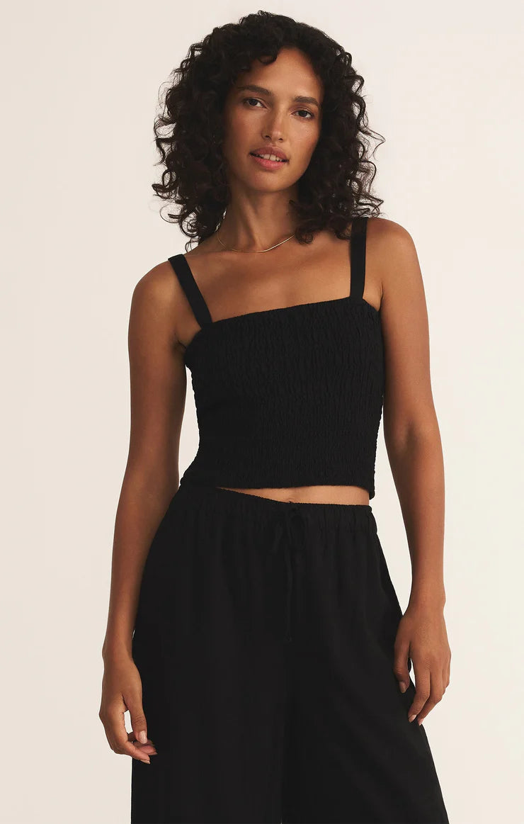 Amelie Smocked Crop Tank