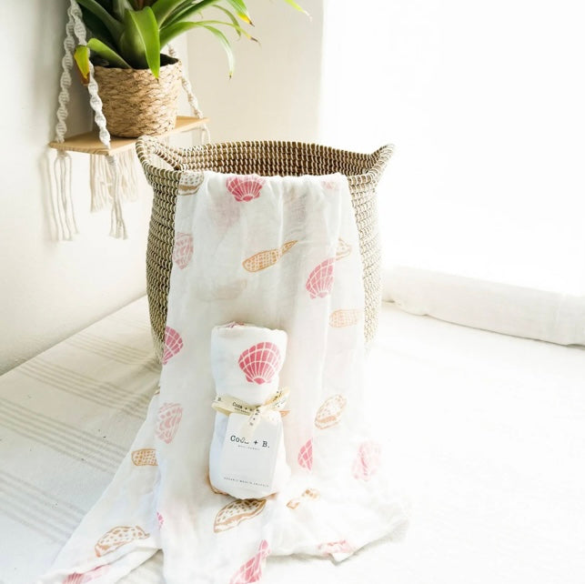 Seashell Organic Baby Swaddle
