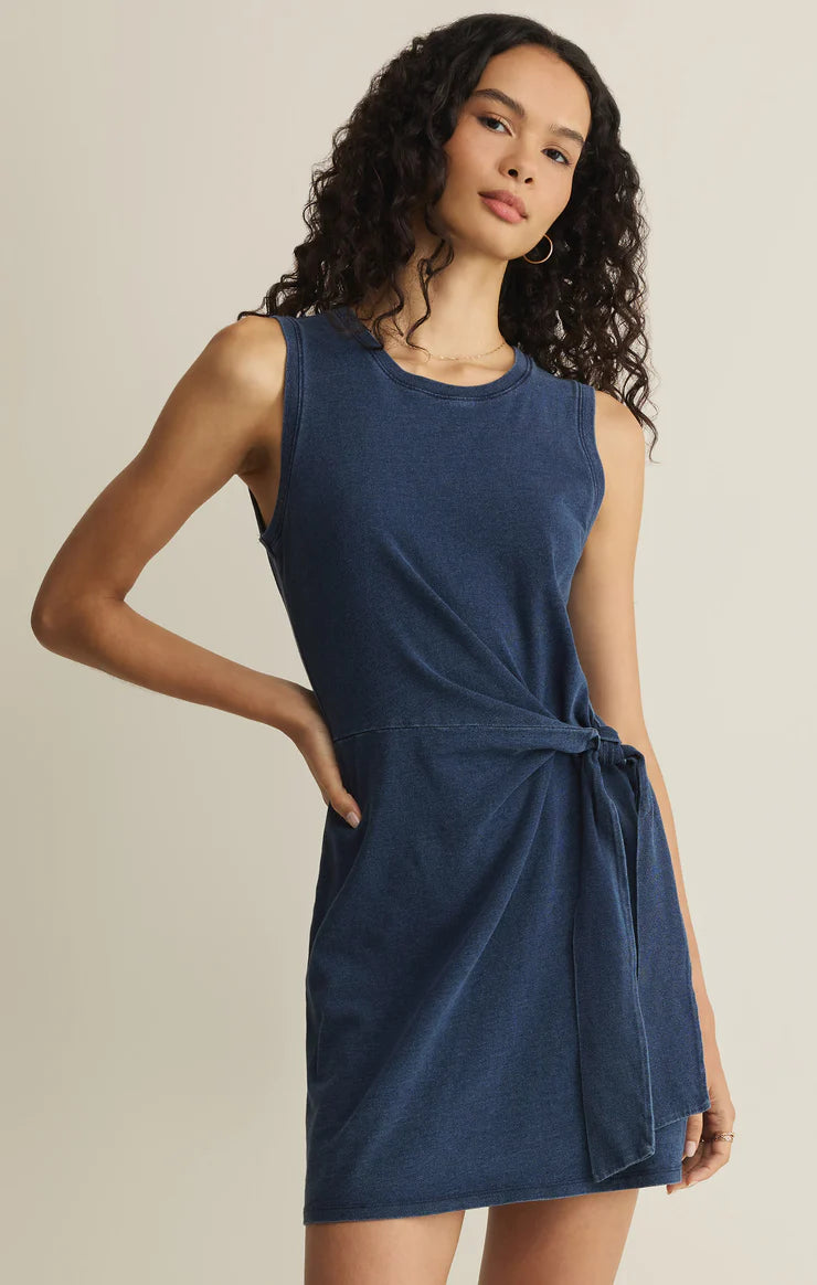 keegan jersey denim mini dress Mattie Jersey Denim Mini Dress – Bougie Beach Collective