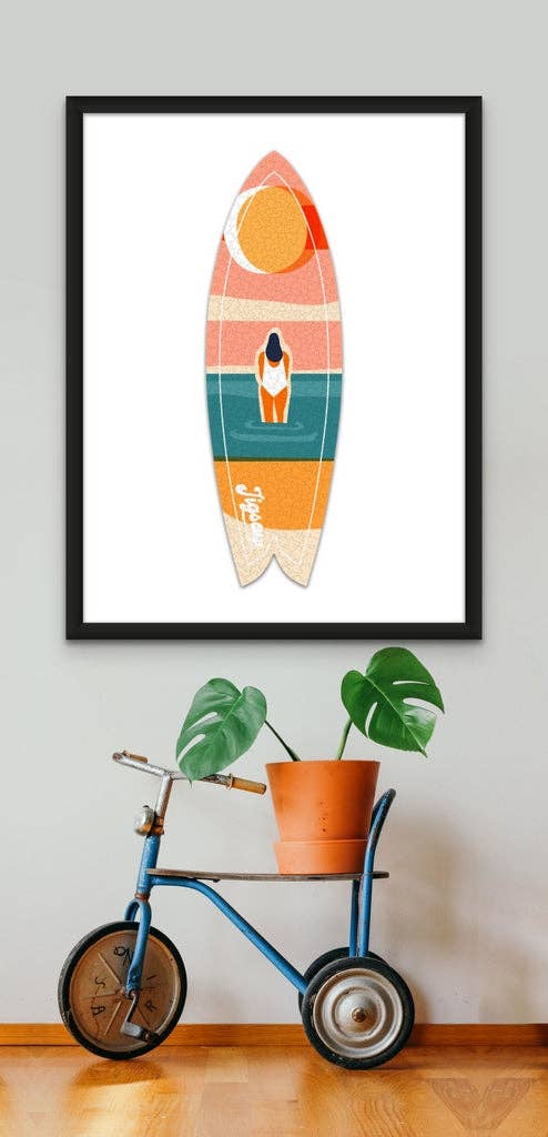 Sunset Gaze Surfboard Puzzle