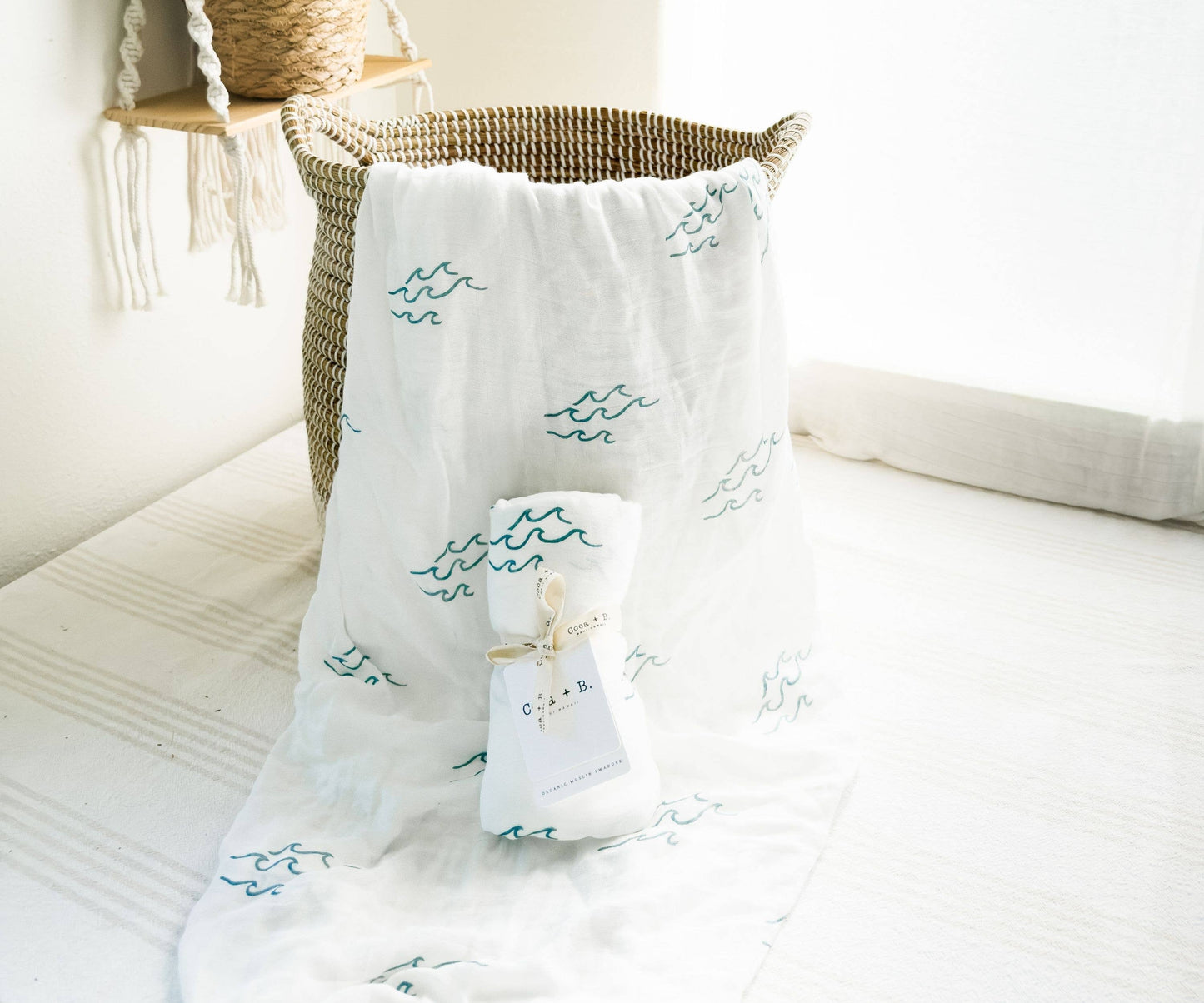 Surfer Wave Organic Bamboo Swaddle