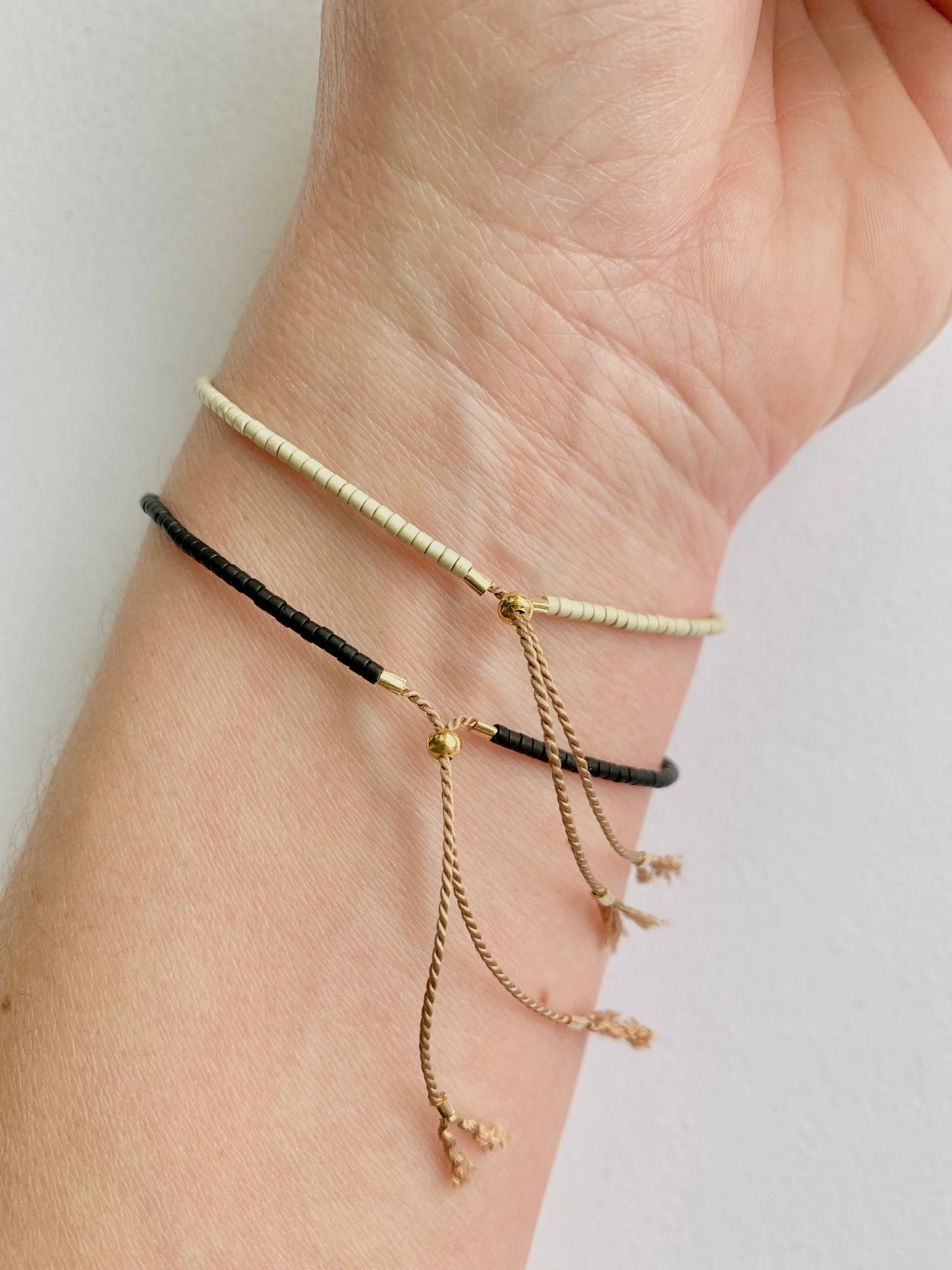 Neutral Beaded Bracelet w/ Adjustable Clasp