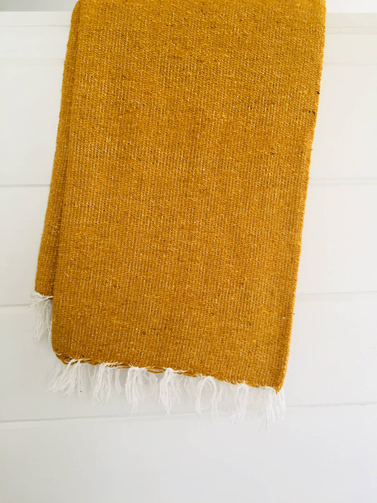 Solid Mexican Throw Blanket