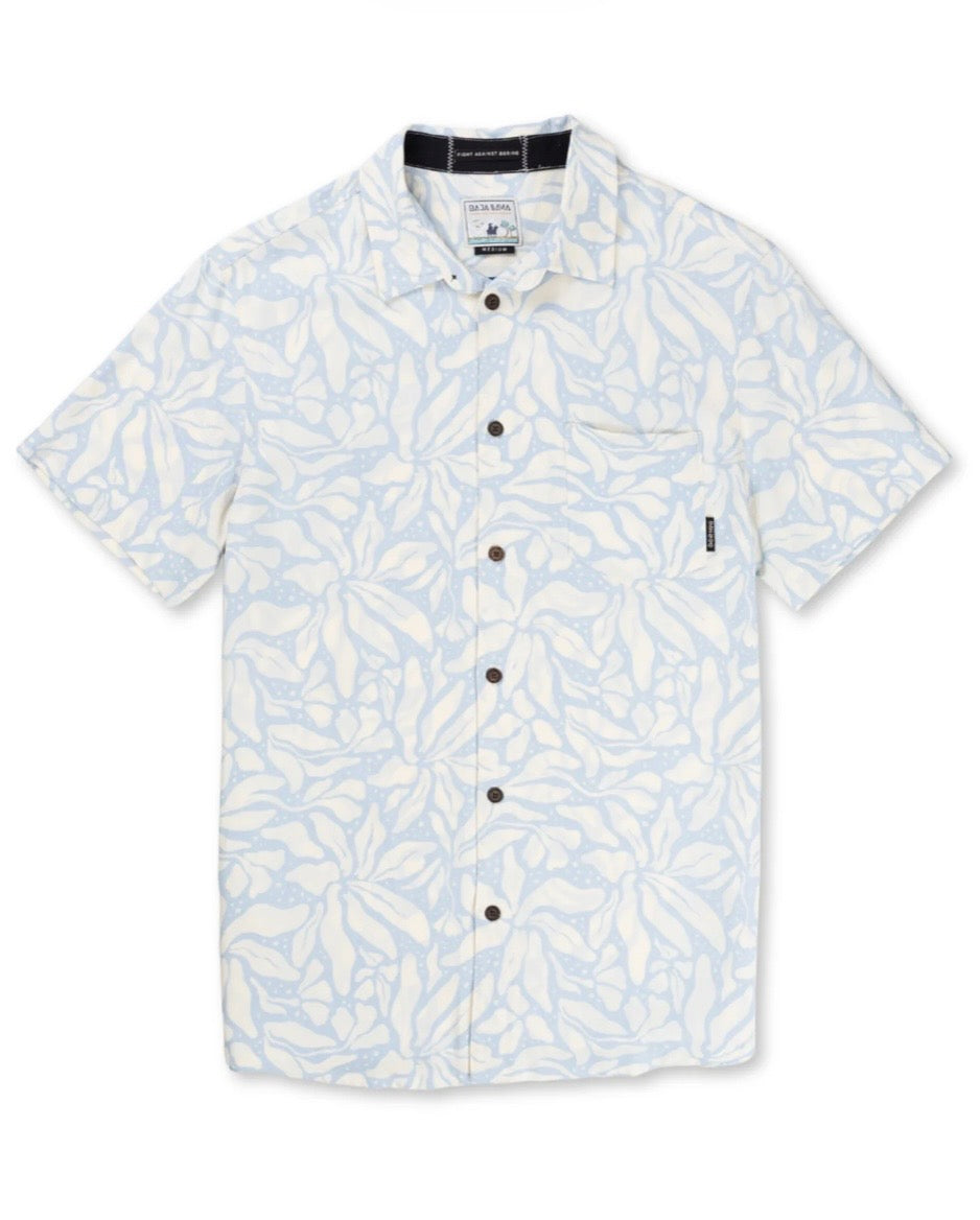Leaf Me Blue Button Up