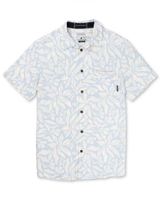Leaf Me Blue Button Up