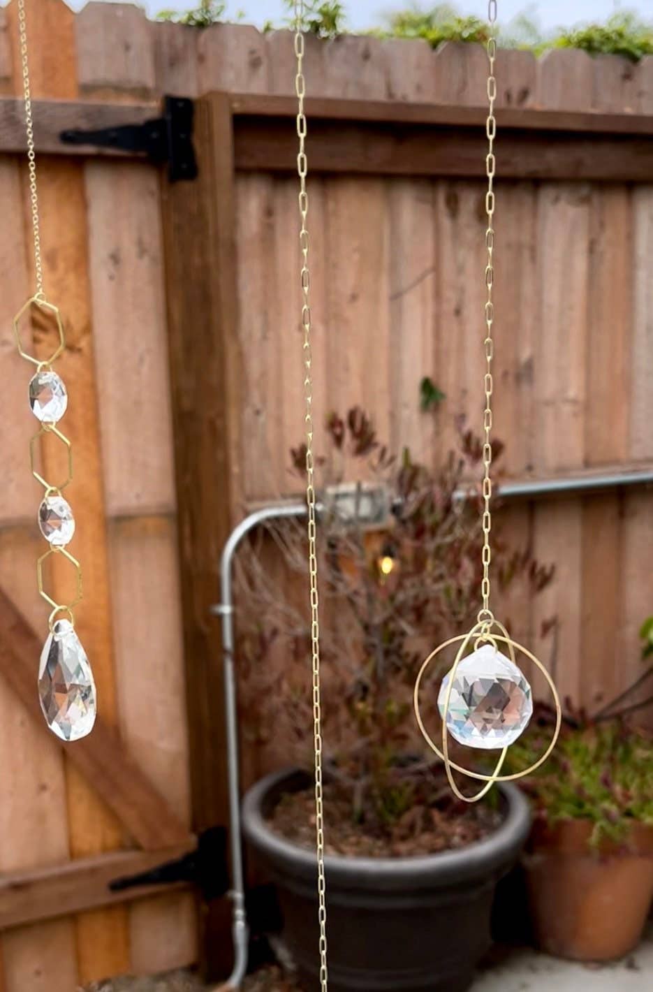 Kinetic Crystal Saturn Rings Prism Rainbow Suncatcher