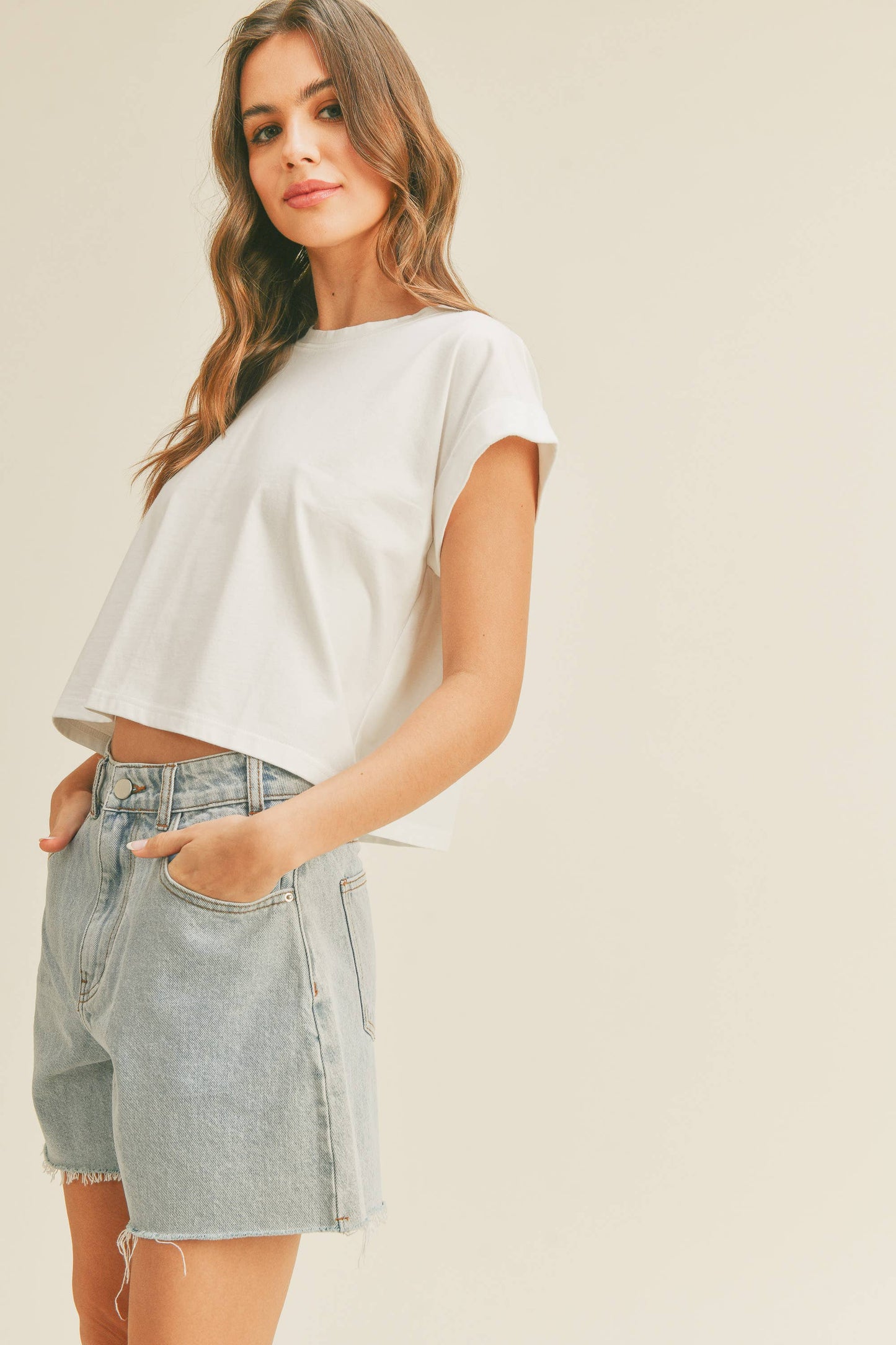Randy Cuffed Sleeve Top