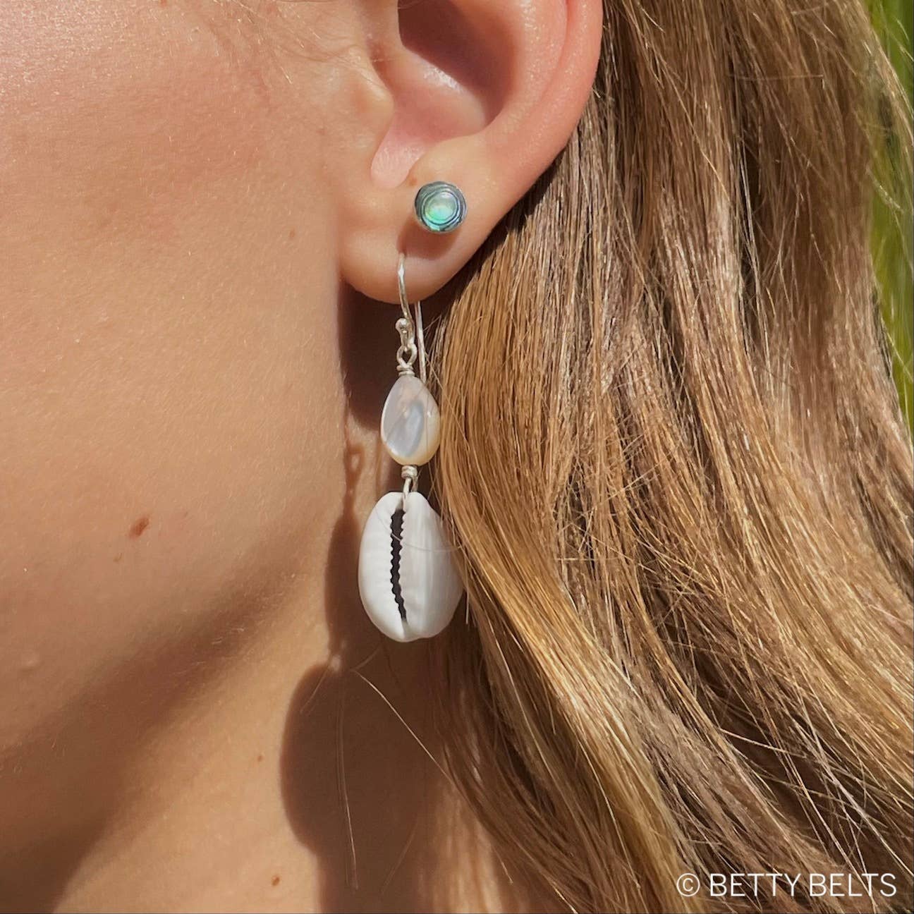 Morgan Cowrie Shell Drop Earrings