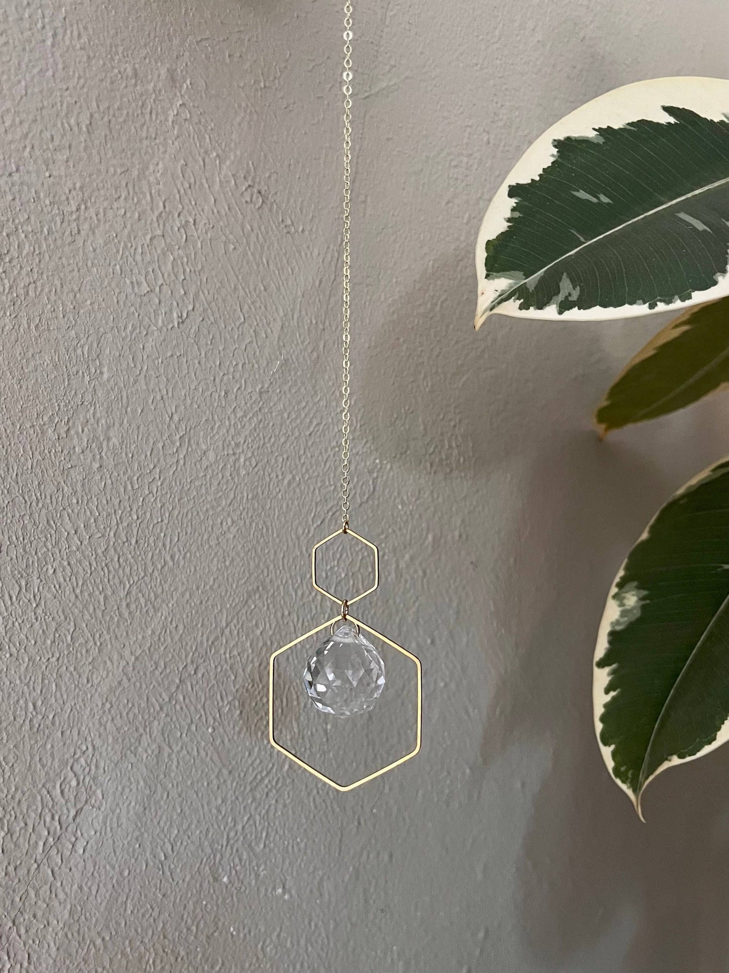 Double Hexagon Modern Sun Catcher