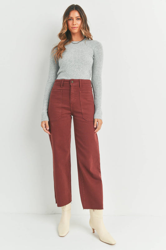 High Rise Utility Wide Leg Pant
