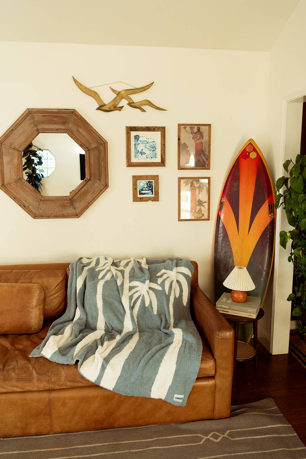 Dancing Palms Plush Throw