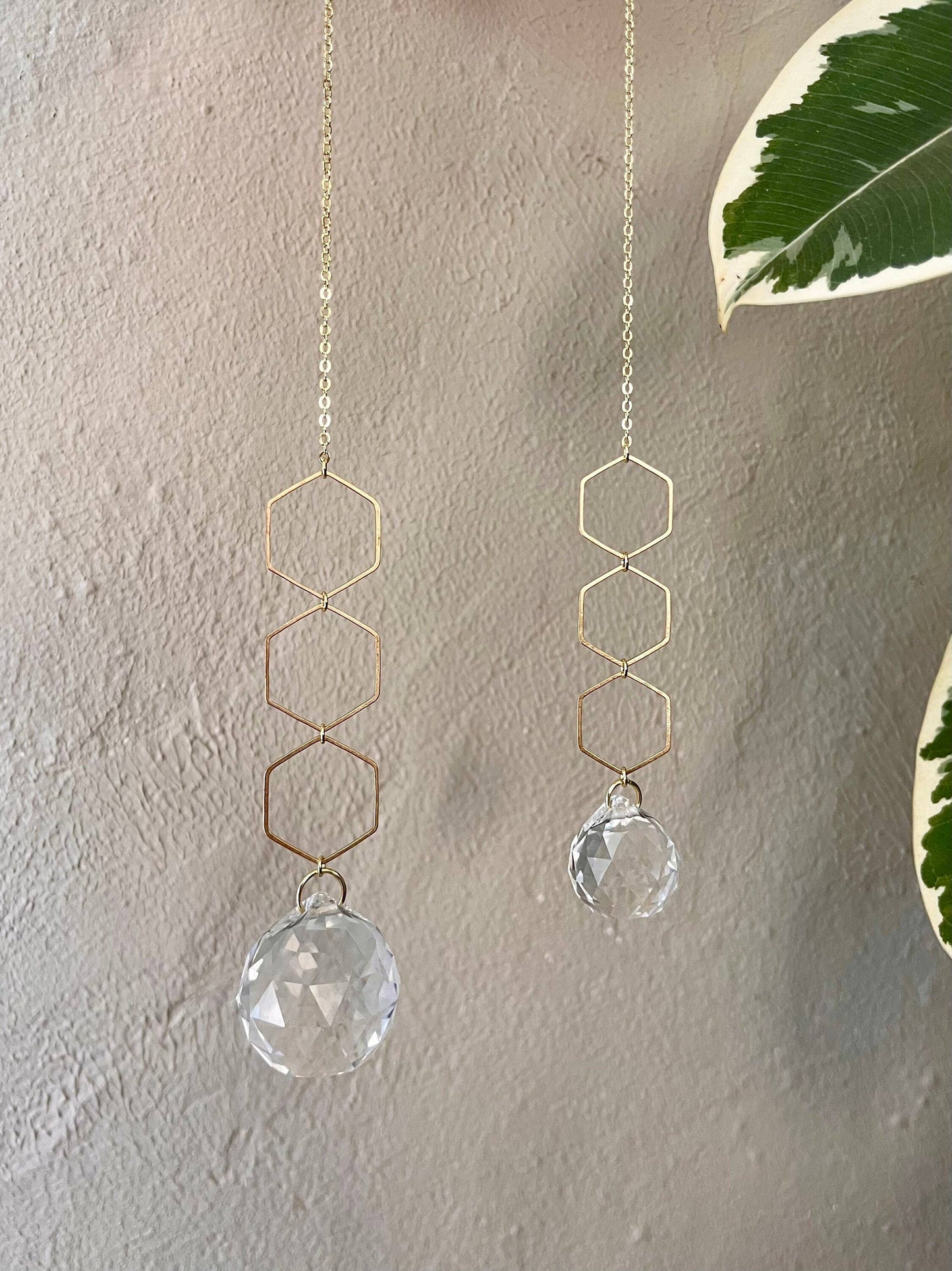 Large Hexagons Sun Catcher