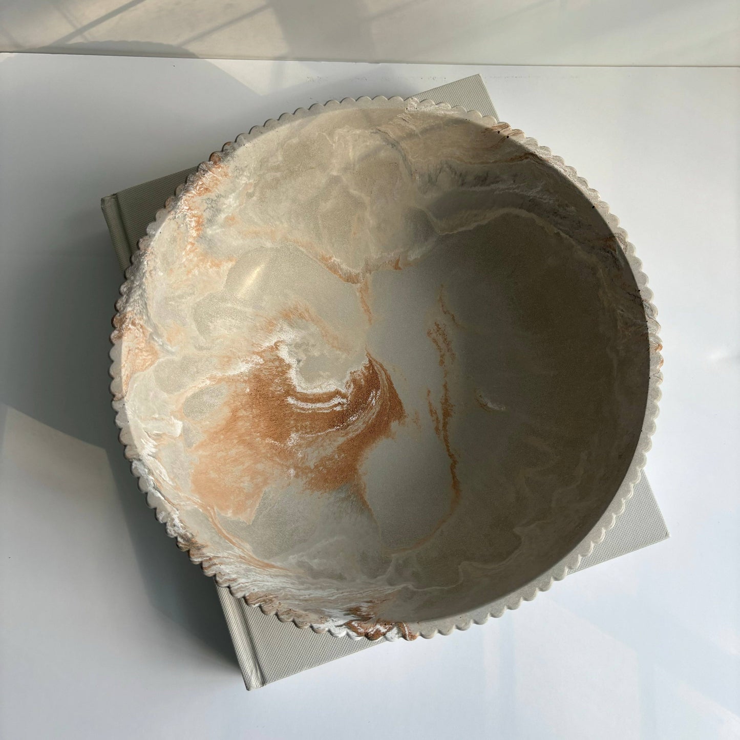 Temis Fluted Concrete Bowl