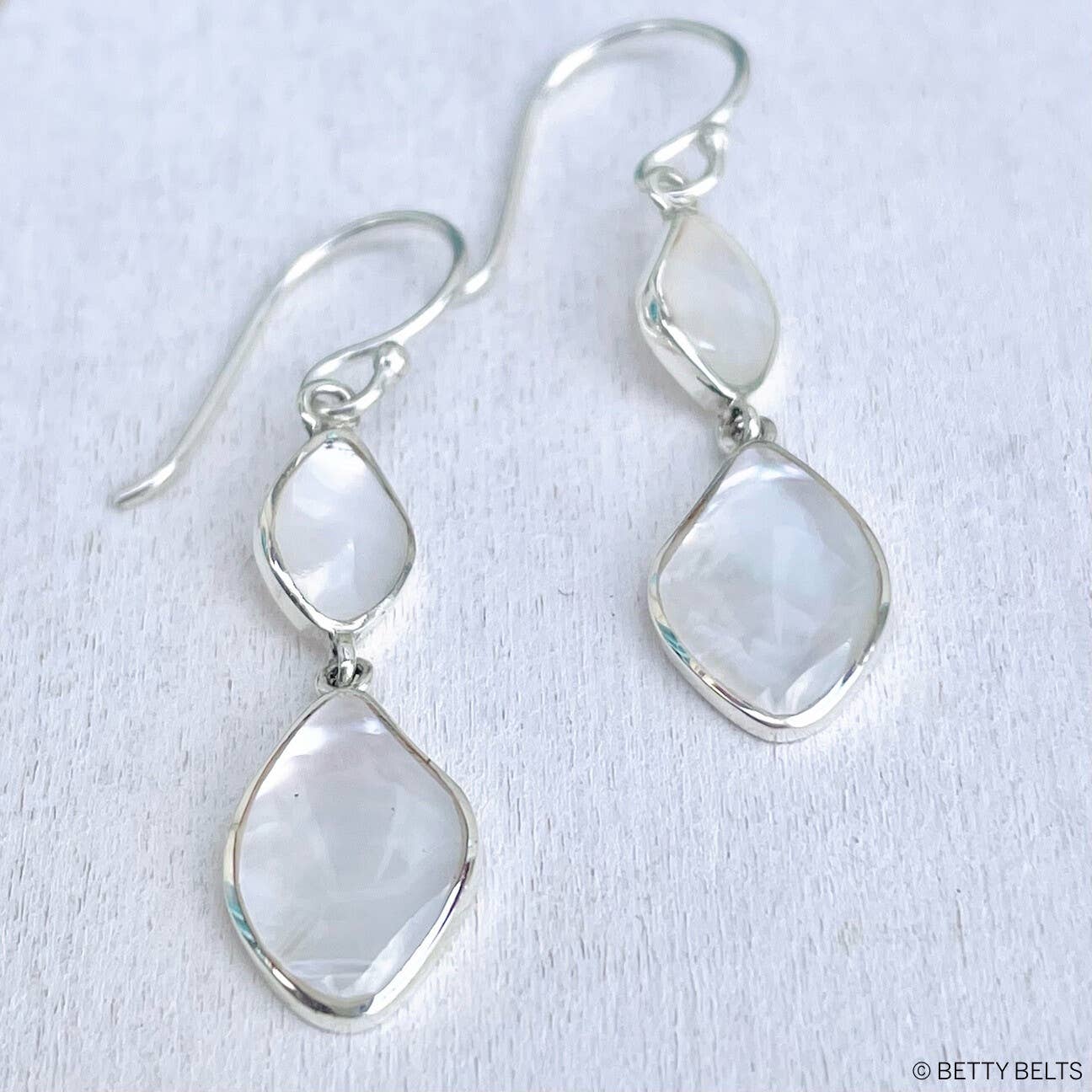 Pebble Double Drop Earrings