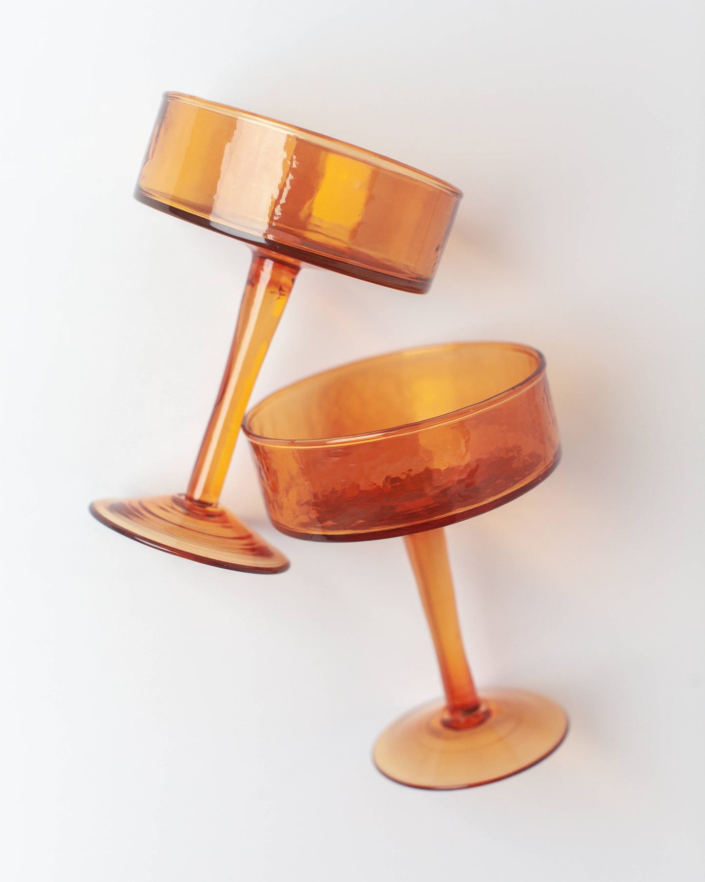Handblown Cocktail Glass Pair