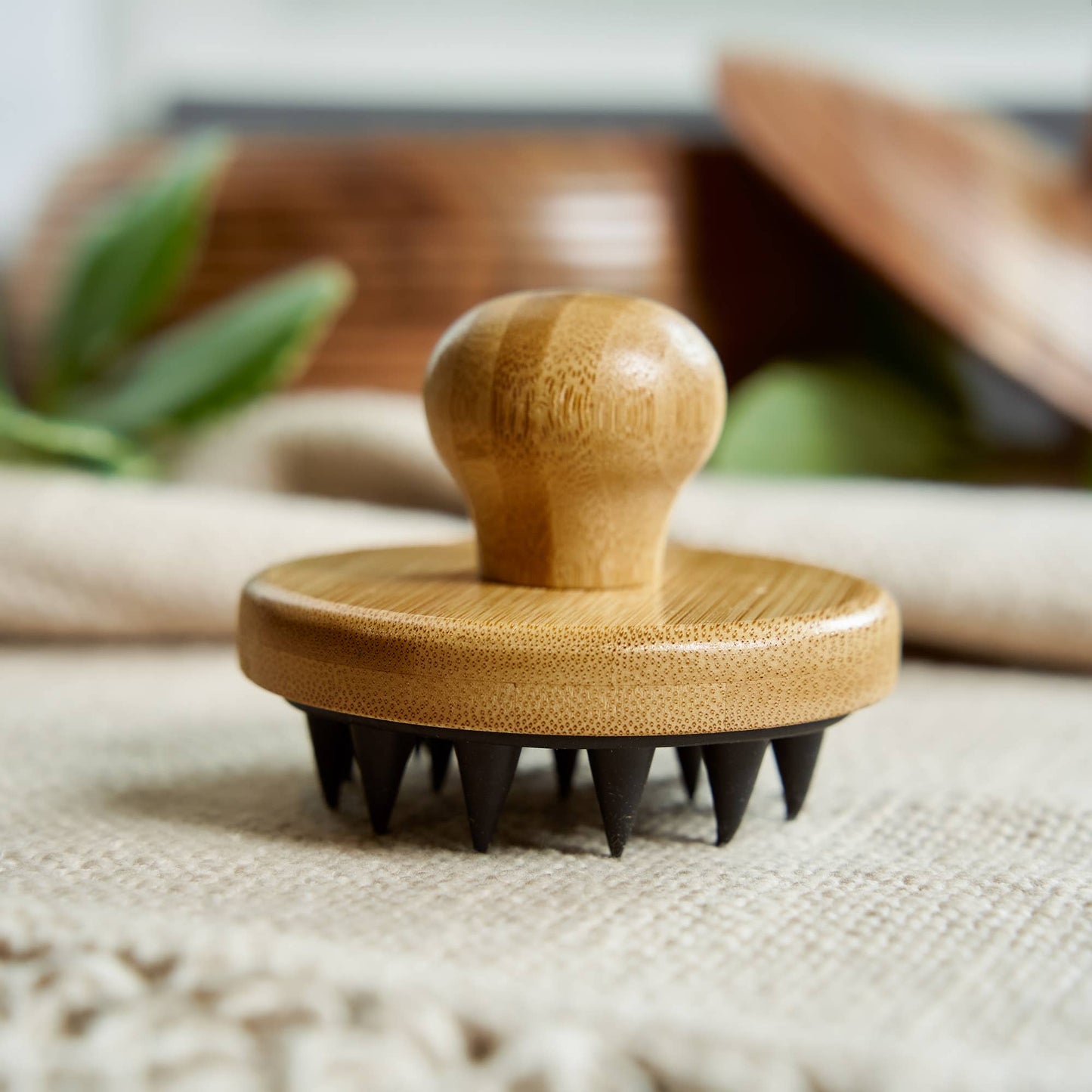Bamboo + Silicone Scalp & Body Massager