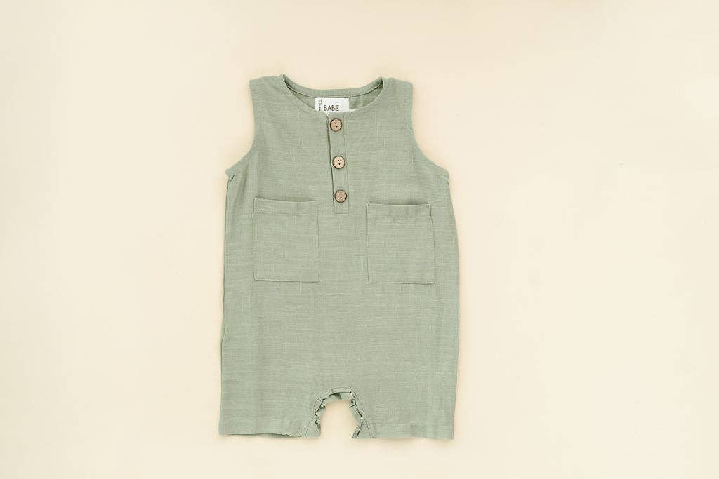Sage Linen Romper