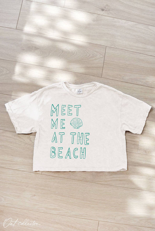 Meet Me At The Beach Crop Tee