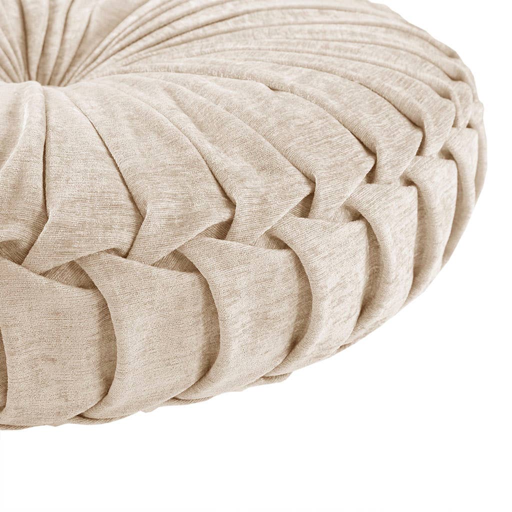 Pleated Round Floor Cushion
