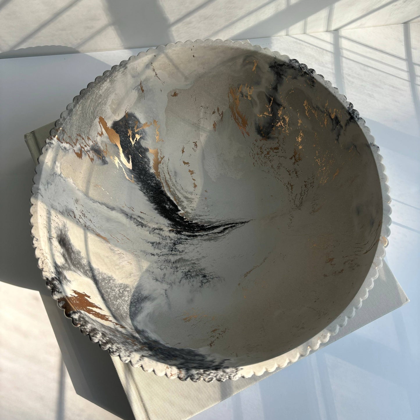 Temis Fluted Concrete Bowl