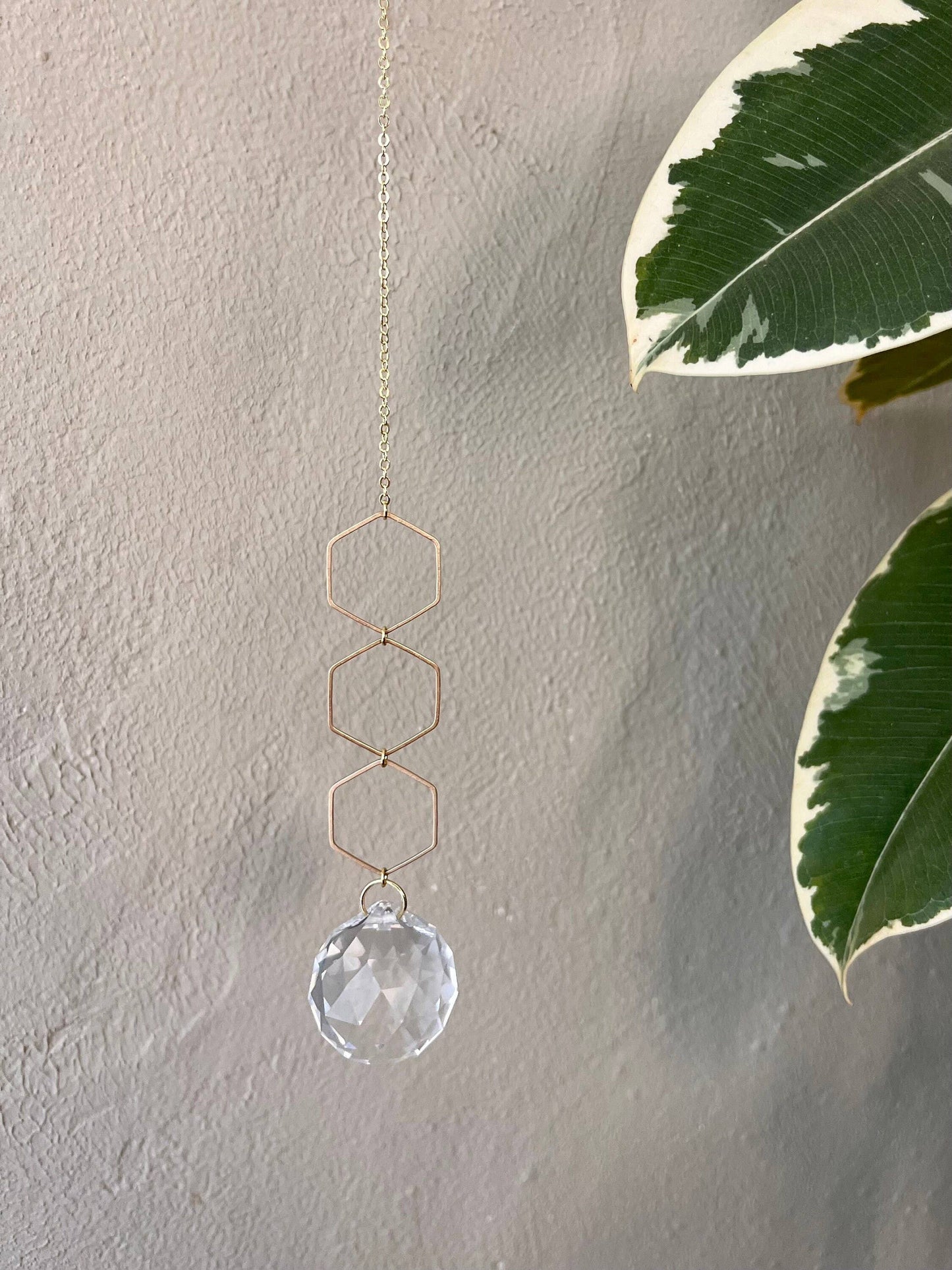 Large Hexagons Sun Catcher