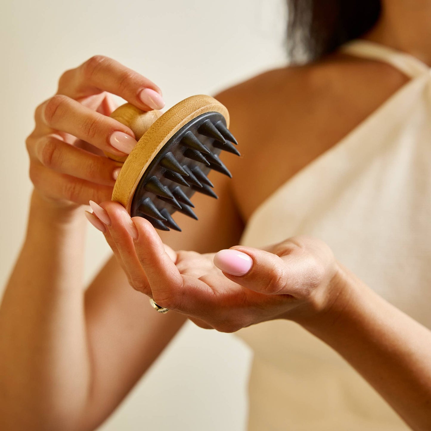Bamboo + Silicone Scalp & Body Massager