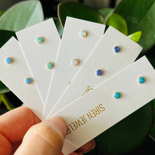 Small Opal Studs