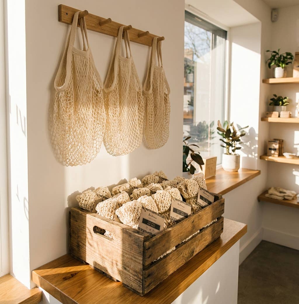 Organic Cotton Net Beach Bag
