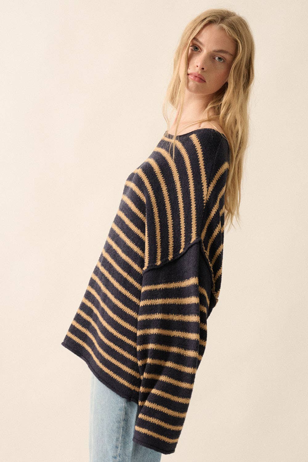 Striped Textured Sweater