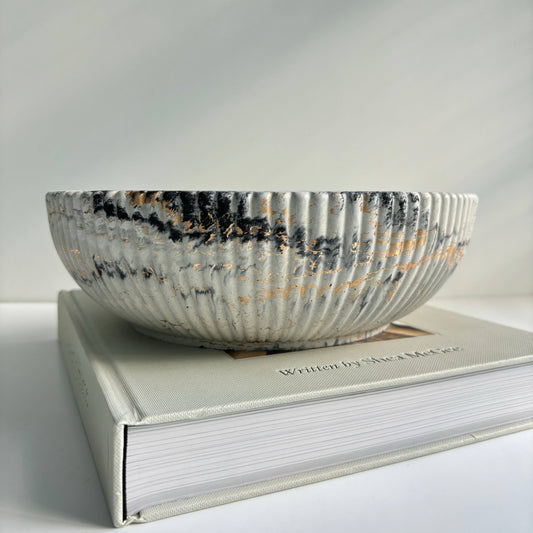 Temis Fluted Concrete Bowl