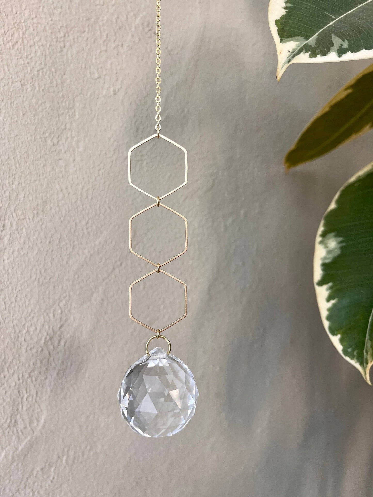 Large Hexagons Sun Catcher