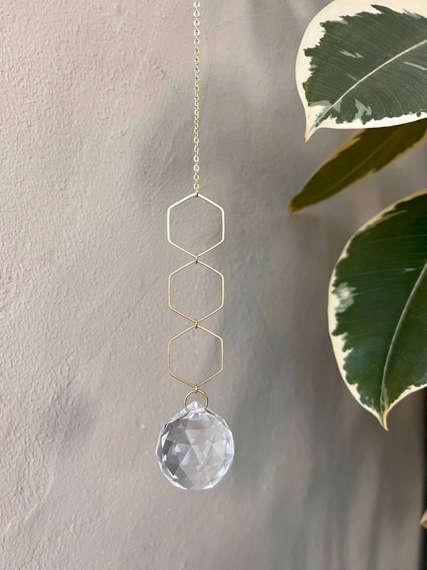 Large Hexagons Sun Catcher