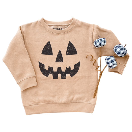 Pumpkin Smiley Kids Sweatshirt