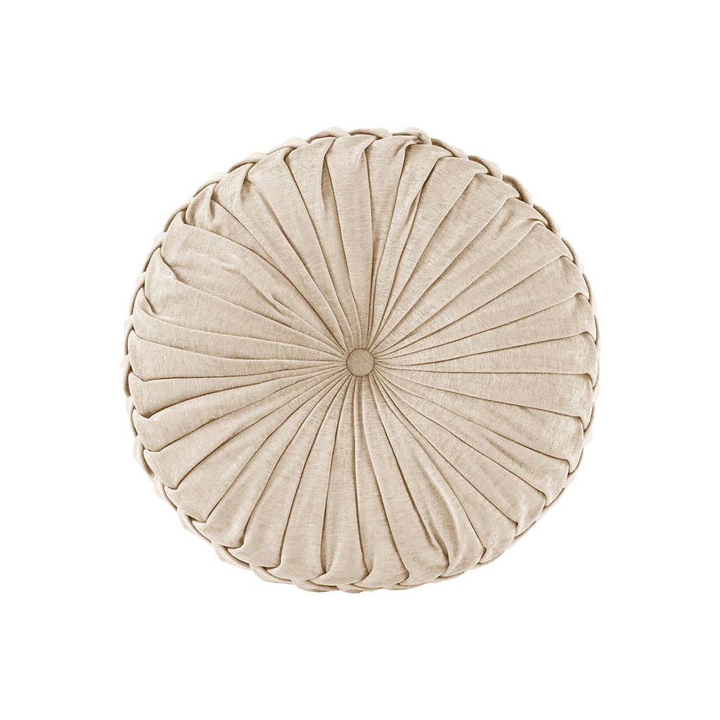 Pleated Round Floor Cushion